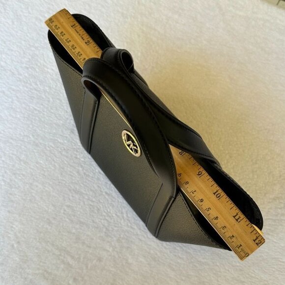 Michael Kors Black Hadleigh Small Double Handle Tote Messenger Bag 38F3G8FT5L - Picture 9 of 16